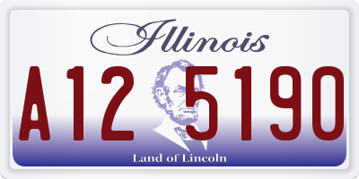 IL license plate A125190