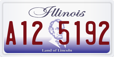 IL license plate A125192