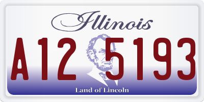 IL license plate A125193