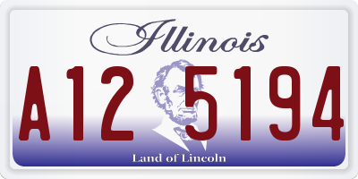 IL license plate A125194