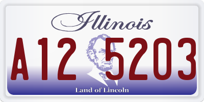 IL license plate A125203