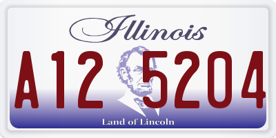 IL license plate A125204