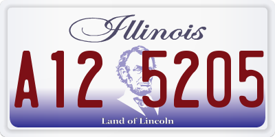 IL license plate A125205