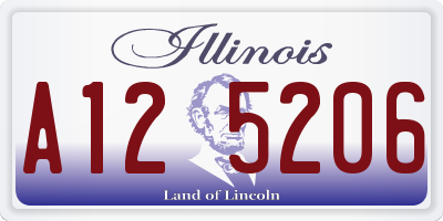 IL license plate A125206