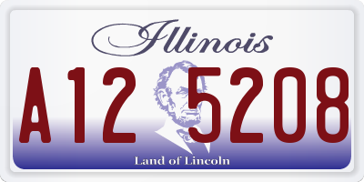 IL license plate A125208