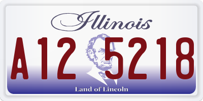 IL license plate A125218