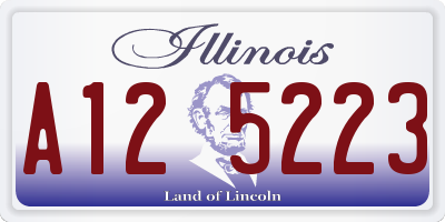 IL license plate A125223