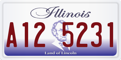 IL license plate A125231