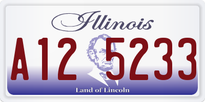 IL license plate A125233