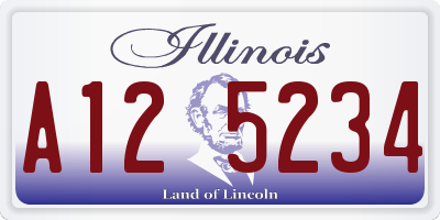 IL license plate A125234
