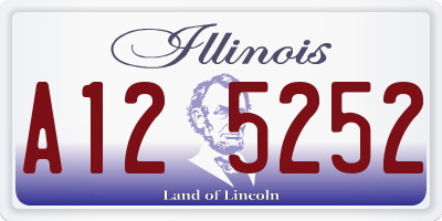 IL license plate A125252