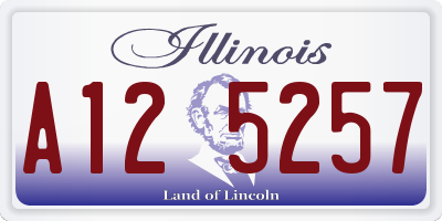 IL license plate A125257