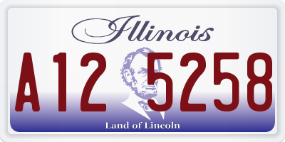 IL license plate A125258