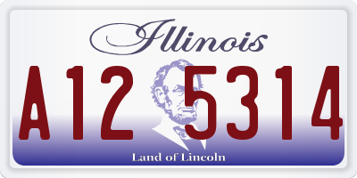 IL license plate A125314