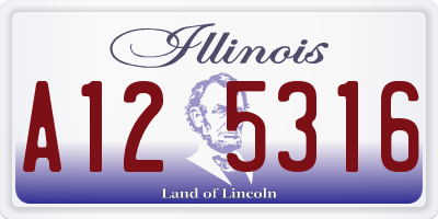 IL license plate A125316