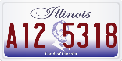 IL license plate A125318