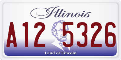IL license plate A125326