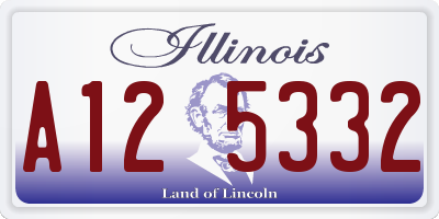 IL license plate A125332