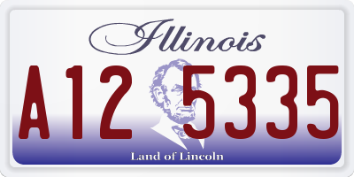 IL license plate A125335