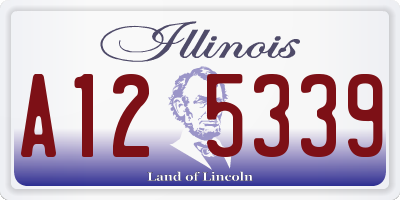 IL license plate A125339