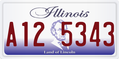 IL license plate A125343