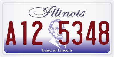 IL license plate A125348