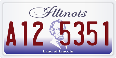 IL license plate A125351
