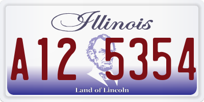 IL license plate A125354