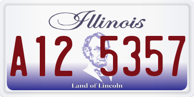 IL license plate A125357