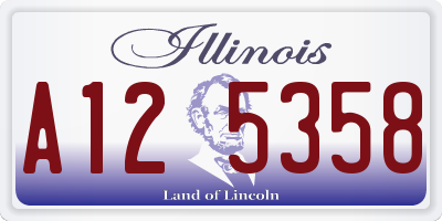 IL license plate A125358