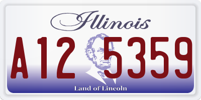 IL license plate A125359