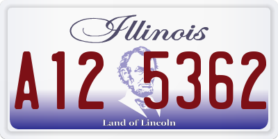 IL license plate A125362