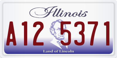 IL license plate A125371