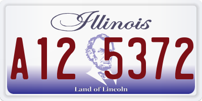 IL license plate A125372