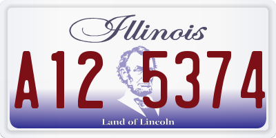 IL license plate A125374