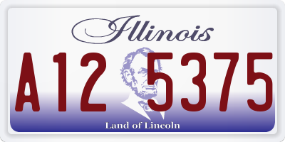 IL license plate A125375