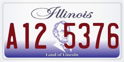 IL license plate A125376