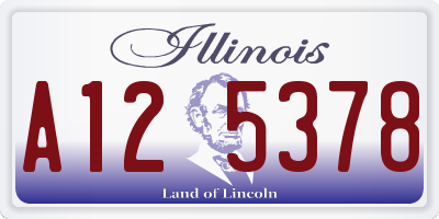 IL license plate A125378