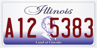 IL license plate A125383