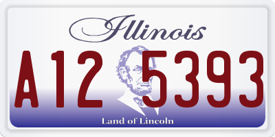 IL license plate A125393