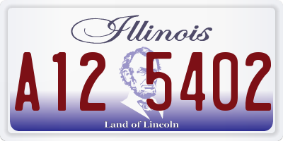 IL license plate A125402