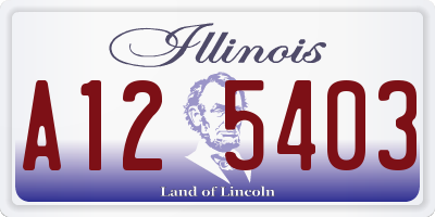 IL license plate A125403