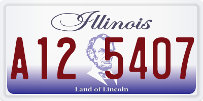 IL license plate A125407