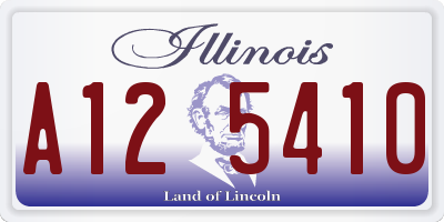 IL license plate A125410