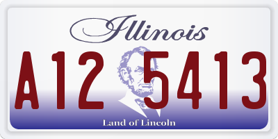 IL license plate A125413