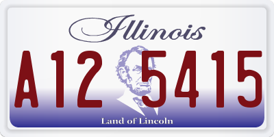 IL license plate A125415