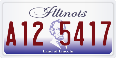 IL license plate A125417