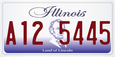IL license plate A125445