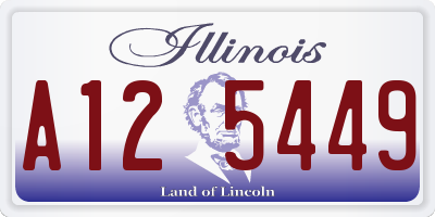 IL license plate A125449
