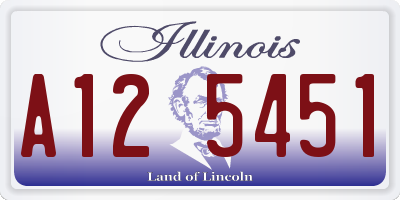 IL license plate A125451